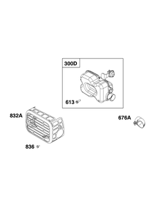 Exhaust Group Diagram and Parts List for 104M0B-0272-H5 100000 - 19Z999 Briggs and Stratton Engine